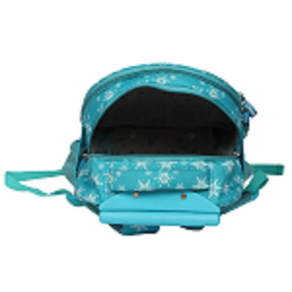 Novex Disney Frozen Original Kids Backpack Trolley with 2 Wheels (Turquoise Blue) / Kids Backpack / Kids School Bag 18"
