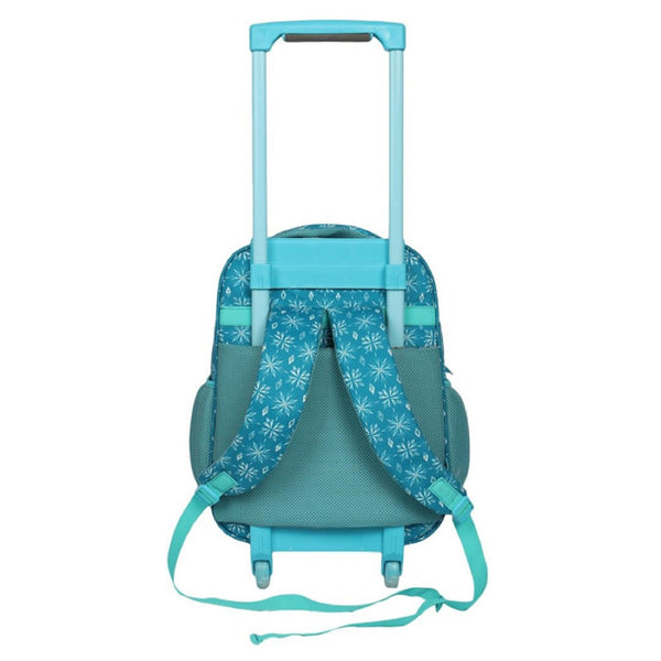 Novex - Disney Original Princess Kids Backpack Trolley Bag With 2 Wheel | Turquoise 18"