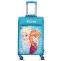 Disney Frozen Turquoise Original Soft Sided Polyester Kids Trolley Bag for Travel with 4 Wheels 22"
