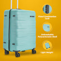 Safari Mint Hard Luggage with Anti Theft Zipper and Dual Wheels 79 (CM) Large bag