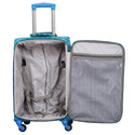 Disney Frozen Turquoise Original Soft Sided Polyester Kids Trolley Bag for Travel with 4 Wheels 22"