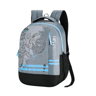 Buy gray Safari Duplex 04 Casual Backpack with 32 L Armor Base, 2 Compartments, Bottle Holder, Front Pocket, 8 inch side pocket,Improved  back &amp; Shoulder Straps,Printed School Bag for Boys and Girls, College Backpack, Office Bag, Travel Bag