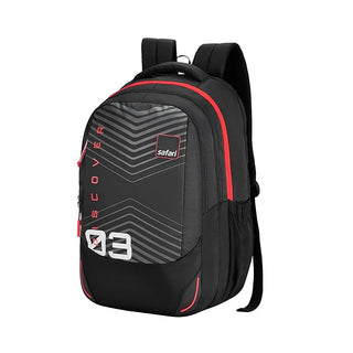Safari Quadro 03 Casual Backpack with 43L Armor Base and Antitheft Pocket, 4 Compartments, Bottle Holder, Front Pocket, File Holder, School Bag, College Backpack, Office Bag, Travel Bag