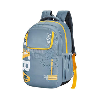 Safari Triplex 03 Casual Backpack with 37L capacity with Armor Base, 3 Compartments, Bottle Holder Pocket, Front Pocket, 8 inch side pocket, Improved back & shoulder straps,Printed School Bag for Boys and Girls, College Backpack, Office Bag, Travel Bag