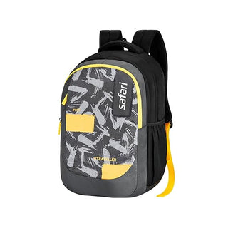 Safari Triplex 01 Casual Backpack with 37L capacity with Armor Base, 3 Compartments, Bottle Holder Pocket, Front Pocket, 8 inch side pocket, Improved back & shoulder straps,Printed School Bag for Boys and Girls, College Backpack, Office Bag, Travel Bag