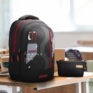 Safari Bonus 37L Casual Backpack with Armor Base, with Detachable Free Sling Bag, Side Bag, Bottle Holder, Front Pocket, File Holder, School & College Bags, Office Bag, Travel Bag