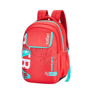 Buy red Safari Triplex 03 Casual Backpack with 37L capacity with Armor Base, 3 Compartments, Bottle Holder Pocket, Front Pocket, 8 inch side pocket, Improved back &amp; shoulder straps,Printed School Bag for Boys and Girls, College Backpack, Office Bag, Travel Bag