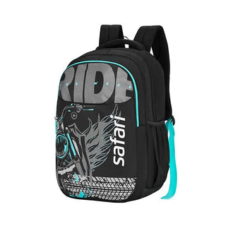 Safari Triplex 02 Casual Backpack with 37L capacity with Armor Base, 3 Compartments, Bottle Holder Pocket, Front Pocket, 8 inch side pocket, Improved back & shoulder straps,Printed School Bag for Boys and Girls, College Backpack, Office Bag, Travel Bag