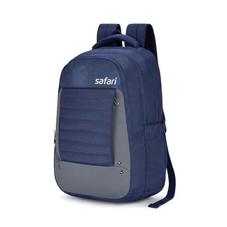 Buy blue Safari Spade 01 Formal Laptop Backpack with 34L capacity Rain cover, Antitheft Pocket, 3 Compartments, Front Pocket, Smart Trolley Sleeve, Sturdy handle, Office Bag, College Backpack, Travel Bag, School Bag