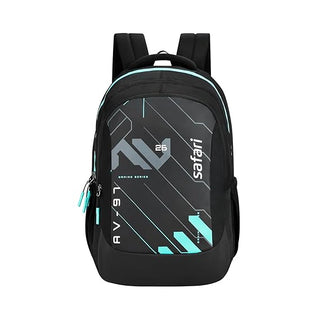 Safari Aura 37L Printed Laptop Backpack with Armor Base, Raincover, Antitheft Pocket, 3 Compartment, Bottle Holder, Front Pocket, Premium Pu Fabric, School & College Bag, Office Bag