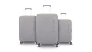 Buy gray Kamiliant by American Tourister Double 8 Spinner Wheels Hard Shell Suitcase Nexus DW 3PC Set, Small, Medium and Large