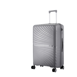 Buy gray Safari Atlantis 8 Wheels Spinner, Anti-Theft Zipper Polyproplyene Suitcase Luggage Trolley Bag