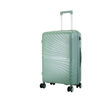 Buy green Safari Atlantis 8 Wheels Spinner, Anti-Theft Zipper Polyproplyene Suitcase Luggage Trolley Bag