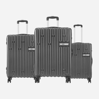 Buy gun-metal Safari Cargo Max Hard Luggage with Expandable &amp; TSA lock and Dual Wheels - Combo Set of 3 (55cm), (71cm) &amp; (81cm)
