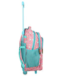 NOVEX Original Unicorn Kids Backpack Trolley Bag with 2 Wheel, Pink/Kids Backpack/Kids School Bag 18"