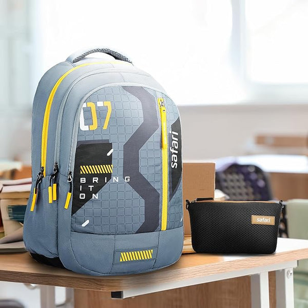 Safari Bonus 37L Casual Backpack with Armor Base, with Detachable Free Sling Bag, Side Bag, Bottle Holder, Front Pocket, File Holder, School & College Bags, Office Bag, Travel Bag