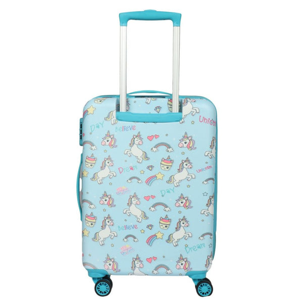 Novex - Original Unicorn Kids Trolley Bag With 4 Wheel | Turquoise