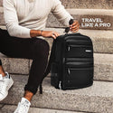 Safari SELECT 30L ASTRAL Formal Backpack 17 Inch Laptop Pocket Premium Fabric 180 degree Opening Water Resistant USB Charging, Laptop & Tablet Bag, Backpack for Men & Women, Black