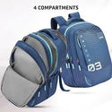 Safari Quadro 03 Casual Backpack with 43L Armor Base and Antitheft Pocket, 4 Compartments, Bottle Holder, Front Pocket, File Holder, School Bag, College Backpack, Office Bag, Travel Bag
