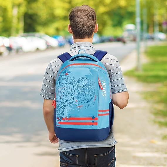 Safari Duplex 04 Casual Backpack with 32 L Armor Base, 2 Compartments, Bottle Holder, Front Pocket, 8 inch side pocket,Improved  back & Shoulder Straps,Printed School Bag for Boys and Girls, College Backpack, Office Bag, Travel Bag