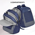 Safari Spade 01 Formal Laptop Backpack with 34L capacity Rain cover, Antitheft Pocket, 3 Compartments, Front Pocket, Smart Trolley Sleeve, Sturdy handle, Office Bag, College Backpack, Travel Bag, School Bag