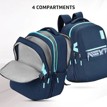 Safari Quadro 02 Casual Backpack with 43L Armour Base and Antitheft Pocket, 4 Compartments, Bottle Holder, Front Pocket, File Holder, School Bag, College Backpack, Office Bag, Travel Bag