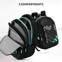 Safari Aura 37L Printed Laptop Backpack with Armor Base, Raincover, Antitheft Pocket, 3 Compartment, Bottle Holder, Front Pocket, Premium Pu Fabric, School & College Bag, Office Bag