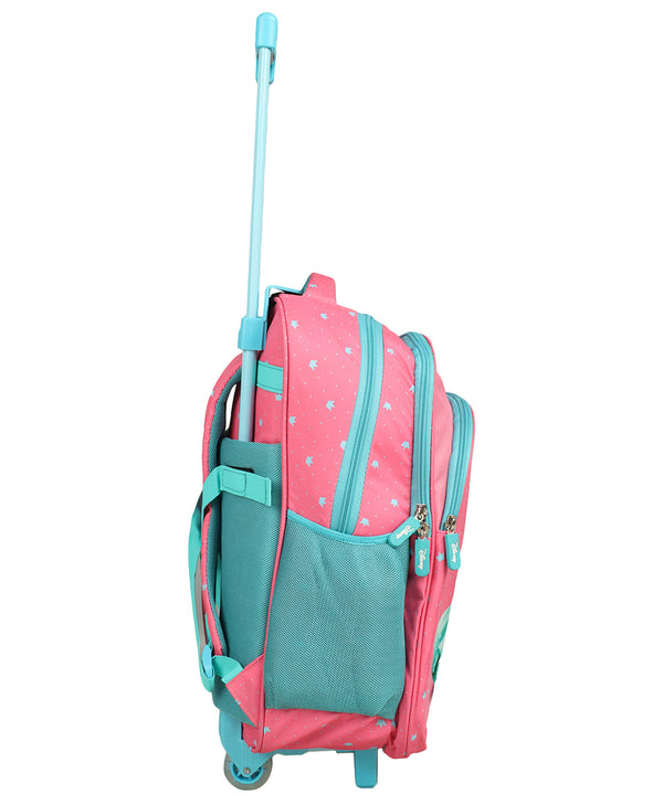 Novex - Disney Original Princess Kids Backpack Trolley Bag With 2 Wheel | Pink 18"