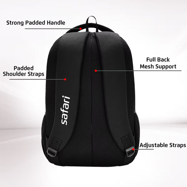 Safari Bonus 37L Casual Backpack with Armor Base, with Detachable Free Sling Bag, Side Bag, Bottle Holder, Front Pocket, File Holder, School & College Bags, Office Bag, Travel Bag