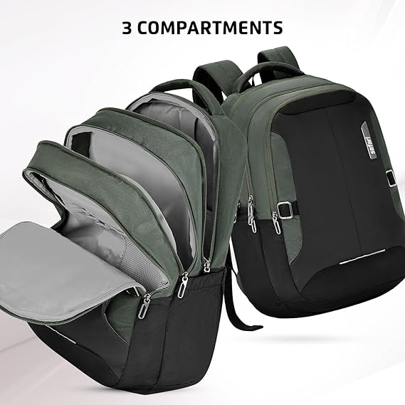 Safari Spade 02 Formal Laptop Backpack with 34L capacity Rain cover, Antitheft Pocket, 3 Compartments, Front Pocket, Smart Trolley Sleeve, Sturdy handle, Office Bag, College Backpack, Travel Bag, School Bag