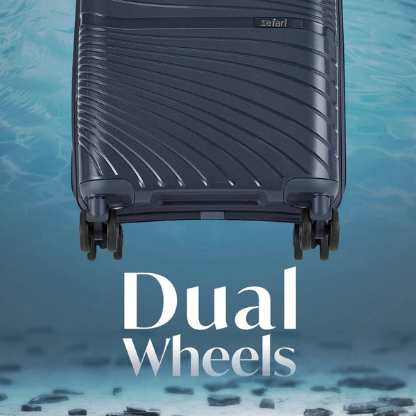 Safari Atlantis 8 Wheels Spinner, Anti-Theft Zipper Polyproplyene Suitcase Luggage Trolley Bag