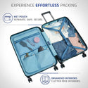 Safari Select Brooklyn Trolley Bag Hard Case Polycarbonate 8 Wheels with 360 Degree Rotation, Recessed TSA Lock, Anti-Theft Zipper, Trolley Bags for Travel, Suitcase for Travel