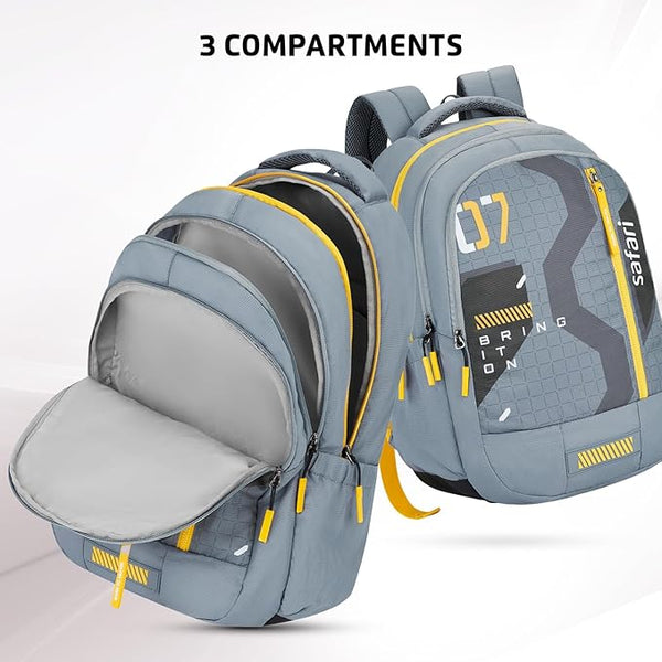Safari Bonus 37L Casual Backpack with Armor Base, with Detachable Free Sling Bag, Side Bag, Bottle Holder, Front Pocket, File Holder, School & College Bags, Office Bag, Travel Bag