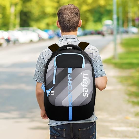 Safari Duplex 02 Casual Backpack with 32 L Armor Base, 2 Compartments, Bottle Holder, Front Pocket, 8 inch side pocket,Improved  back & Shoulder Straps,Printed School Bag for Boys and Girls, College Backpack, Office Bag, Travel Bag
