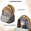 Safari Triplex 04 Casual Backpack with 37L capacity with Armor Base, 3 Compartments, Bottle Holder Pocket, Front Pocket, 8 inch side pocket, Improved back & shoulder straps,Printed School Bag for Boys and Girls, College Backpack, Office Bag, Travel Bag