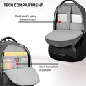 Safari Spade 02 Formal Laptop Backpack with 34L capacity Rain cover, Antitheft Pocket, 3 Compartments, Front Pocket, Smart Trolley Sleeve, Sturdy handle, Office Bag, College Backpack, Travel Bag, School Bag