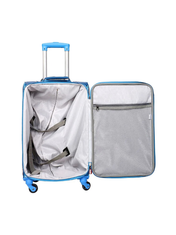 Novex Marvel Avengers Blue Original Soft Sided Polyester Kids Trolley Bag for Travel with 4 Wheels 22"