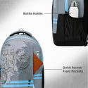 Safari Duplex 04 Casual Backpack with 32 L Armor Base, 2 Compartments, Bottle Holder, Front Pocket, 8 inch side pocket,Improved  back & Shoulder Straps,Printed School Bag for Boys and Girls, College Backpack, Office Bag, Travel Bag