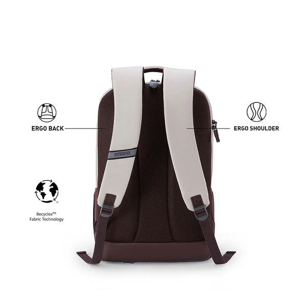 American tourister Mate 3.0 Casual Backpack 01 Biege (With Raincover)