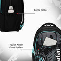 Safari Triplex 02 Casual Backpack with 37L capacity with Armor Base, 3 Compartments, Bottle Holder Pocket, Front Pocket, 8 inch side pocket, Improved back & shoulder straps,Printed School Bag for Boys and Girls, College Backpack, Office Bag, Travel Bag