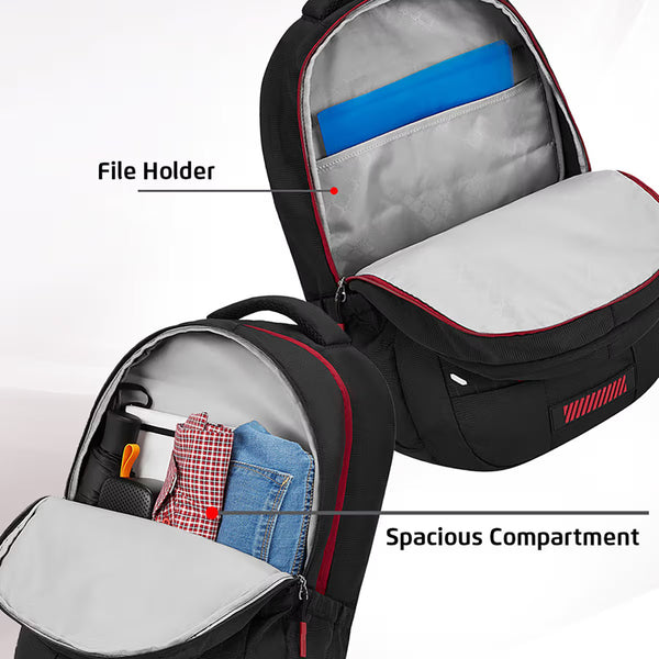 Safari Bonus 37L Casual Backpack with Armor Base, with Detachable Free Sling Bag, Side Bag, Bottle Holder, Front Pocket, File Holder, School & College Bags, Office Bag, Travel Bag