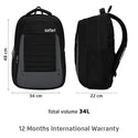Safari Spade 01 Formal Laptop Backpack with 34L capacity Rain cover, Antitheft Pocket, 3 Compartments, Front Pocket, Smart Trolley Sleeve, Sturdy handle, Office Bag, College Backpack, Travel Bag, School Bag