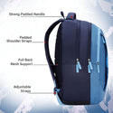 Safari Triplex 01 Casual Backpack with 37L capacity with Armor Base, 3 Compartments, Bottle Holder Pocket, Front Pocket, 8 inch side pocket, Improved back & shoulder straps,Printed School Bag for Boys and Girls, College Backpack, Office Bag, Travel Bag