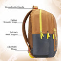 Safari Triplex 04 Casual Backpack with 37L capacity with Armor Base, 3 Compartments, Bottle Holder Pocket, Front Pocket, 8 inch side pocket, Improved back & shoulder straps,Printed School Bag for Boys and Girls, College Backpack, Office Bag, Travel Bag