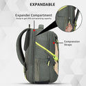 Safari Expand 15 Laptop Backpack with 43 Litres Armor Base, Raincover, 8 inch side Pockets, 3 Compartments, Bottle Holder,Compression straps & Organizer , School & College Bag, Office Bag