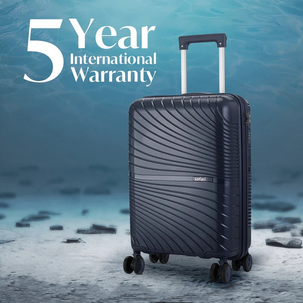 Safari Atlantis 8 Wheels Spinner, Anti-Theft Zipper Polyproplyene Suitcase Luggage Trolley Bag
