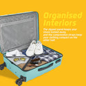 Safari Mint Hard Luggage with Anti Theft Zipper and Dual Wheels 79 (CM) Large bag