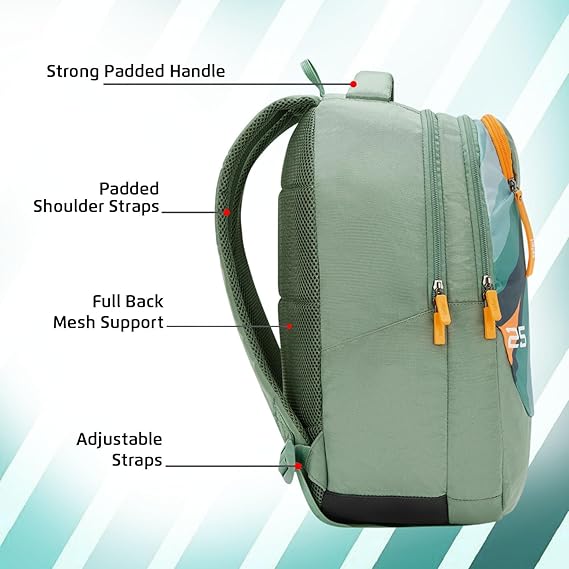 Safari Duplex 02 Casual Backpack with 32 L Armor Base, 2 Compartments, Bottle Holder, Front Pocket, 8 inch side pocket,Improved  back & Shoulder Straps,Printed School Bag for Boys and Girls, College Backpack, Office Bag, Travel Bag