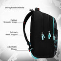 Safari Triplex 02 Casual Backpack with 37L capacity with Armor Base, 3 Compartments, Bottle Holder Pocket, Front Pocket, 8 inch side pocket, Improved back & shoulder straps,Printed School Bag for Boys and Girls, College Backpack, Office Bag, Travel Bag