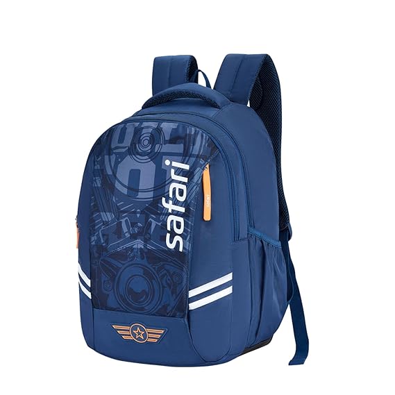 Safari Duplex 03 Casual Backpack with 32 L Armor Base, 2 Compartments, Bottle Holder, Front Pocket, 8 inch side pocket,Improved  back & Shoulder Straps,Printed School Bag for Boys and Girls, College Backpack, Office Bag, Travel Bag